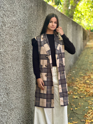 Chaleco Antelina cuadros